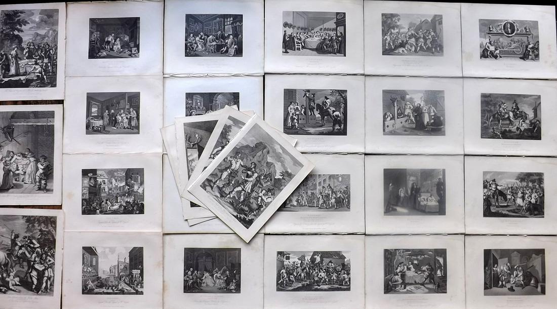Hogarth, William C1865 Lot of 28 Prints - Sets (1 of 8)