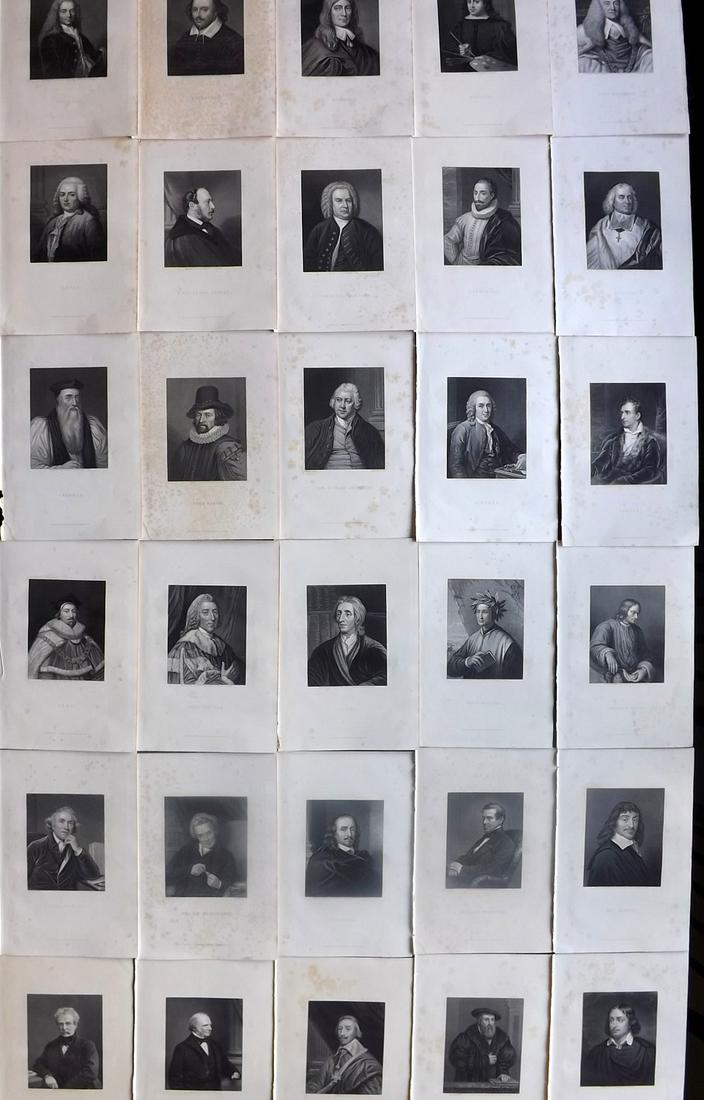 Waller, J. F. C1870 Lot of 30 Engraved Portraits: Steel Engravings Published C1870 by William Mackenzie, Glasgow, Edinburgh, London & New York "Imperial Dictionary of Universal Biography" by John Francis Waller. Paper Size: 11 x 7.5 inch (27 x 19cm)