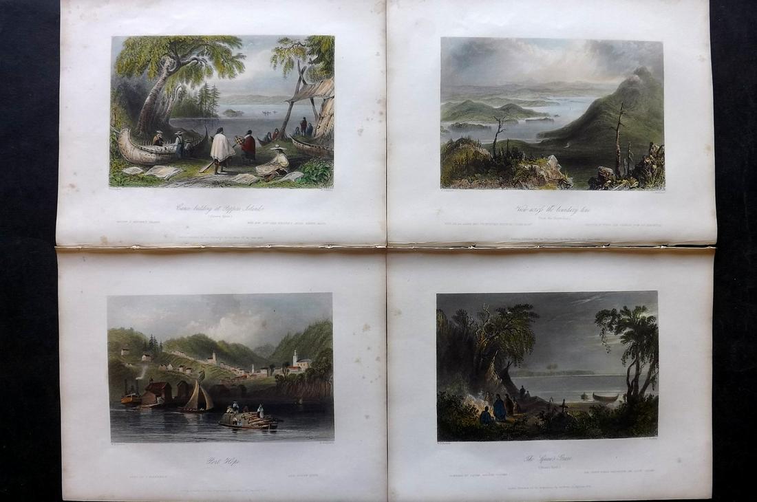 Bartlett Canada 1842 Lot of 4 Deluxe Hand Col Prints (1 of 2)