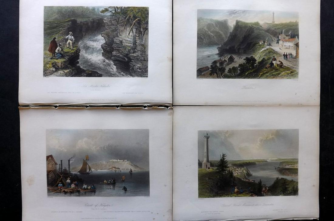 Bartlett Canada 1842 Lot of 4 Deluxe Hand Col Prints (1 of 2)