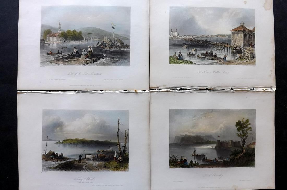 Bartlett Canada 1842 Lot of 4 Deluxe Hand Col Prints (1 of 2)