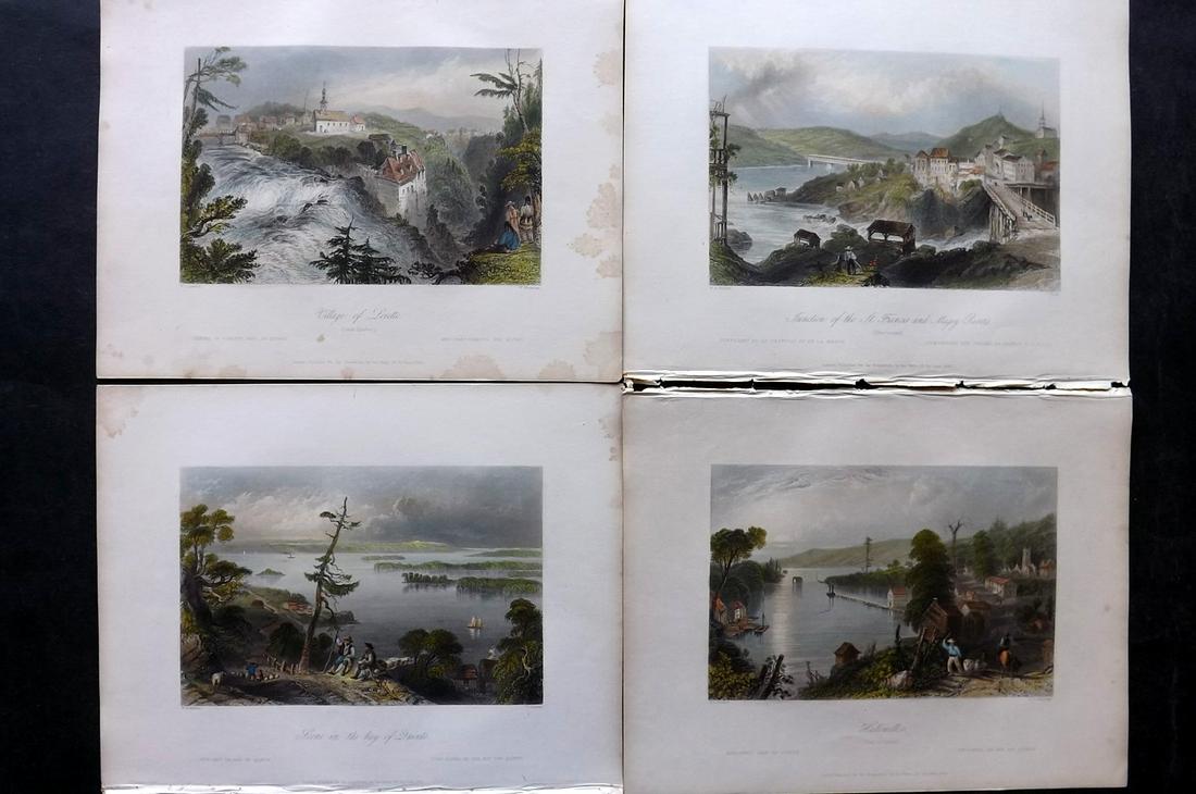 Bartlett Canada 1842 Lot of 4 Deluxe Hand Col Prints (1 of 2)