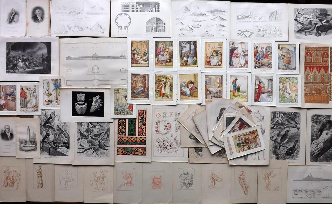 Mixed Prints 19th-20th Cent. Lot of 65 (1 of 7)