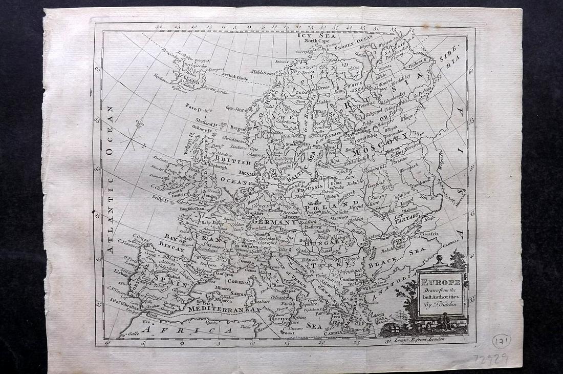 Guthrie & Kitchin 1782 Map. Europe Continent (1 of 2)