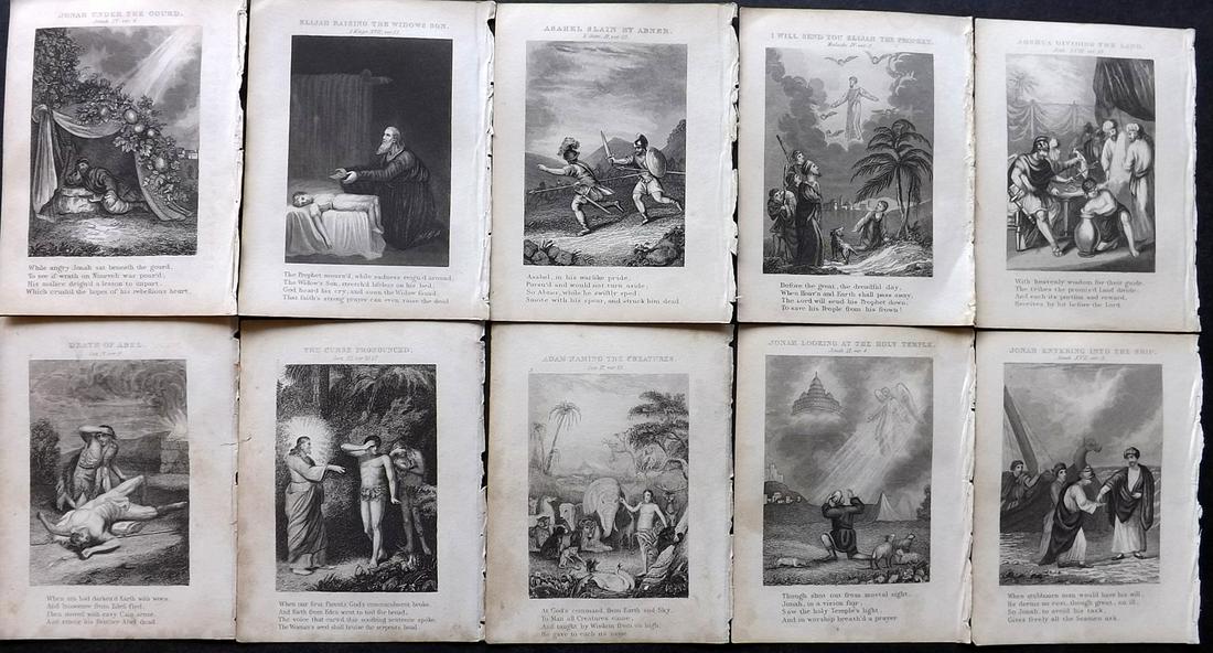 Fletcher, Alexander 1839 Lot of 10 Religious Prints (1 of 2)