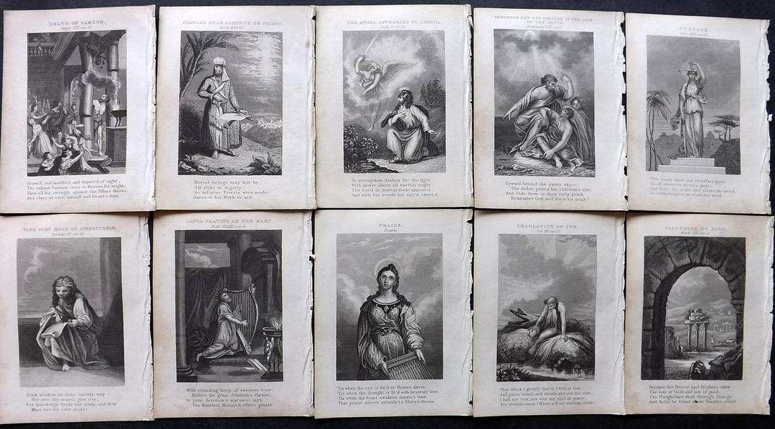 Fletcher, Alexander 1839 Lot of 10 Religious Prints (1 of 2)