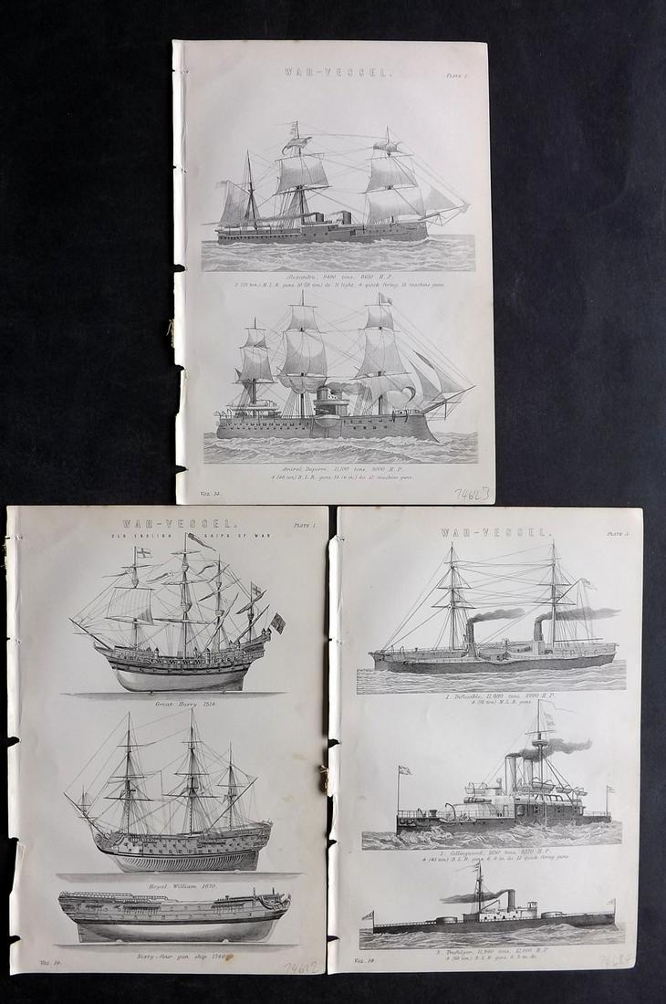 Nat. Encyclo. 1890's Lot of 3 Prints. Ships: Woodblocks Published 1891-1901 by William Mackenzie, London for "The National Encyclopedia: A dictionary of Universal Knowledge" Paper Size: Up to 9.5 x 6 inch (24 x 16cm) Tight top margin on one as b