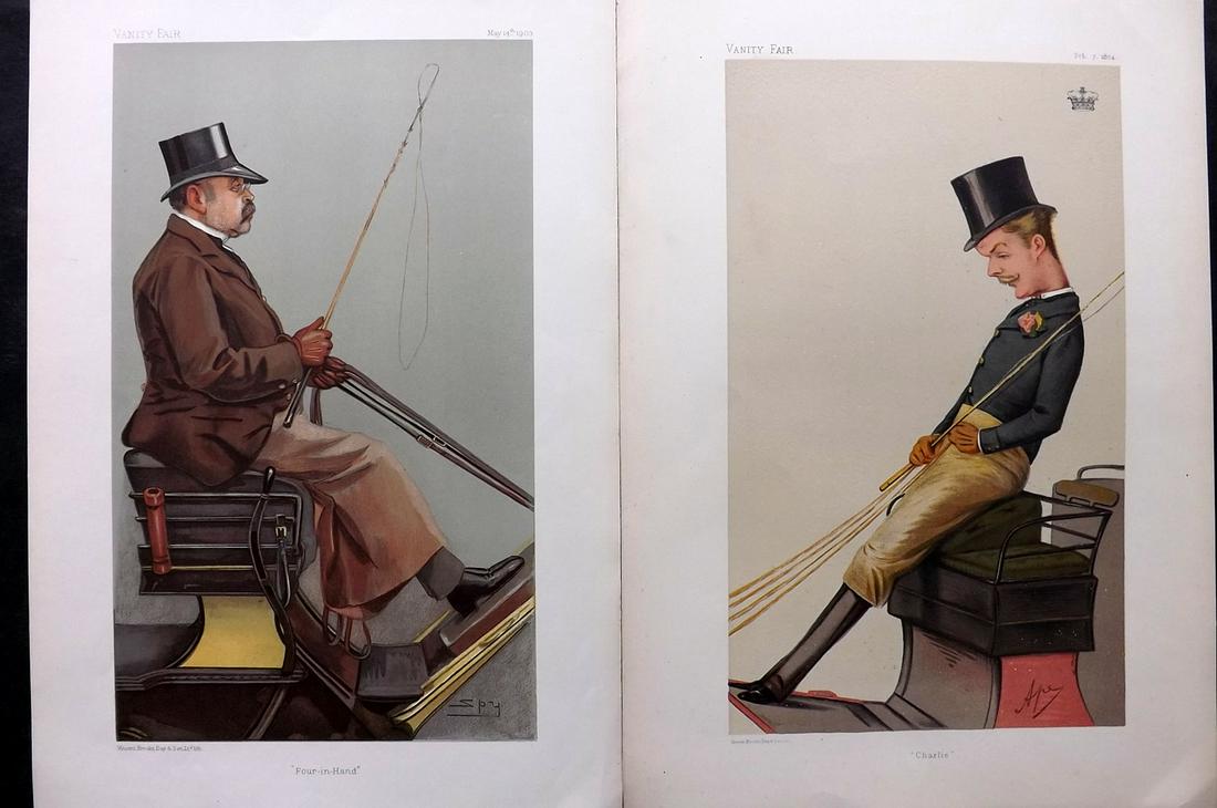 Vanity Fair Print 1874-1903 Pair of Carriage Drivers: Chromolithograph Published 1869-1914, London for "Vanity Fair" Paper Size: 15 x 11 inch (38 x 28cm) Good Condition