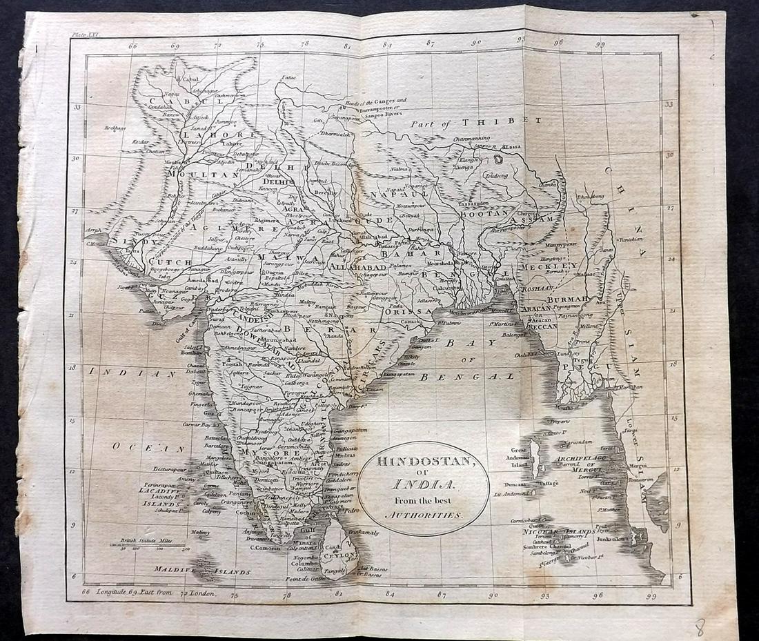 Guthrie, William 1805 Map. Hindostan or India (1 of 2)