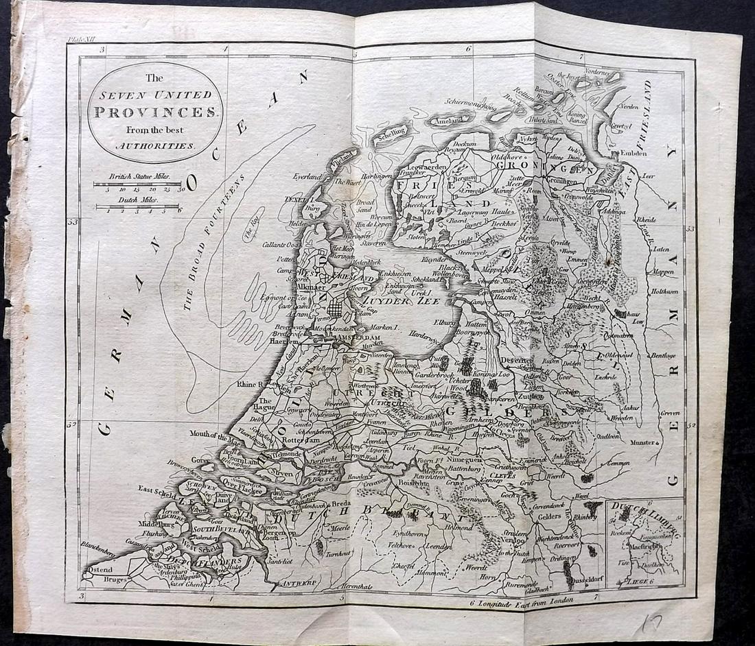 Guthrie, William 1805 Map. Severn United Provinces. Netherlands (1 of 2)