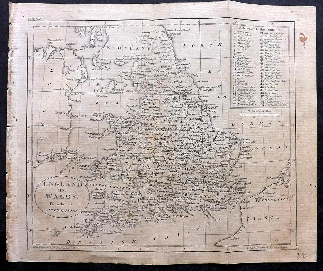 Guthrie, William 1805 Map. England and Wales (1 of 2)