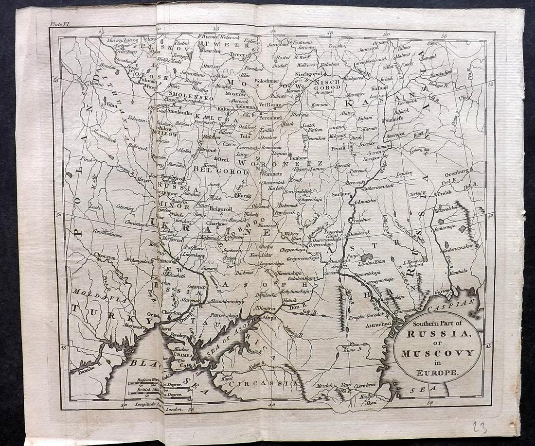 Guthrie, William 1805 Map. Russia or Muscovy in Europe (1 of 2)