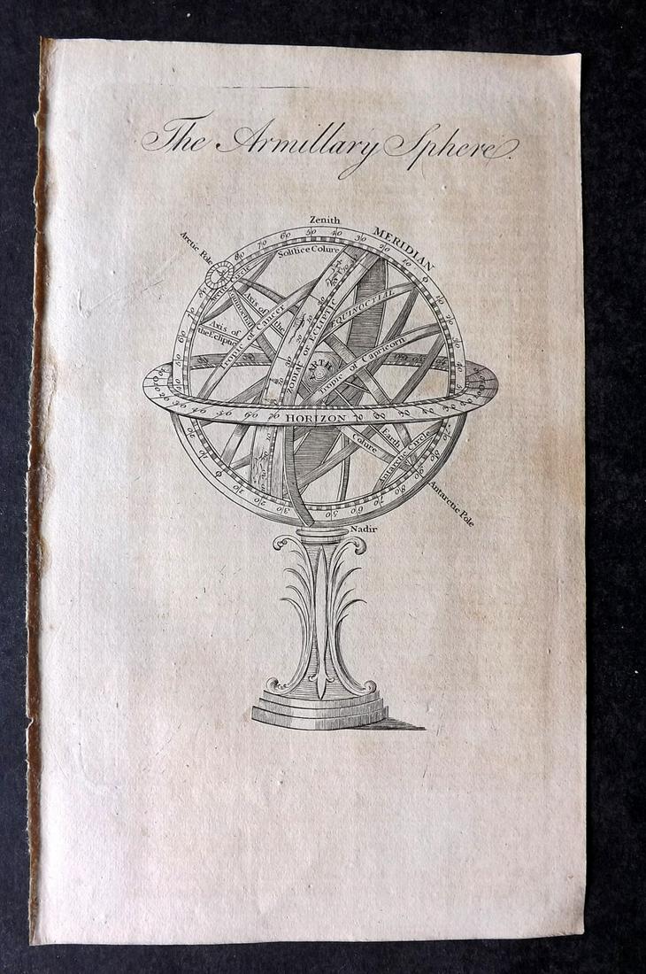 Guthrie, William 1805 Astronomy Print. Armillary Sphere (1 of 1)