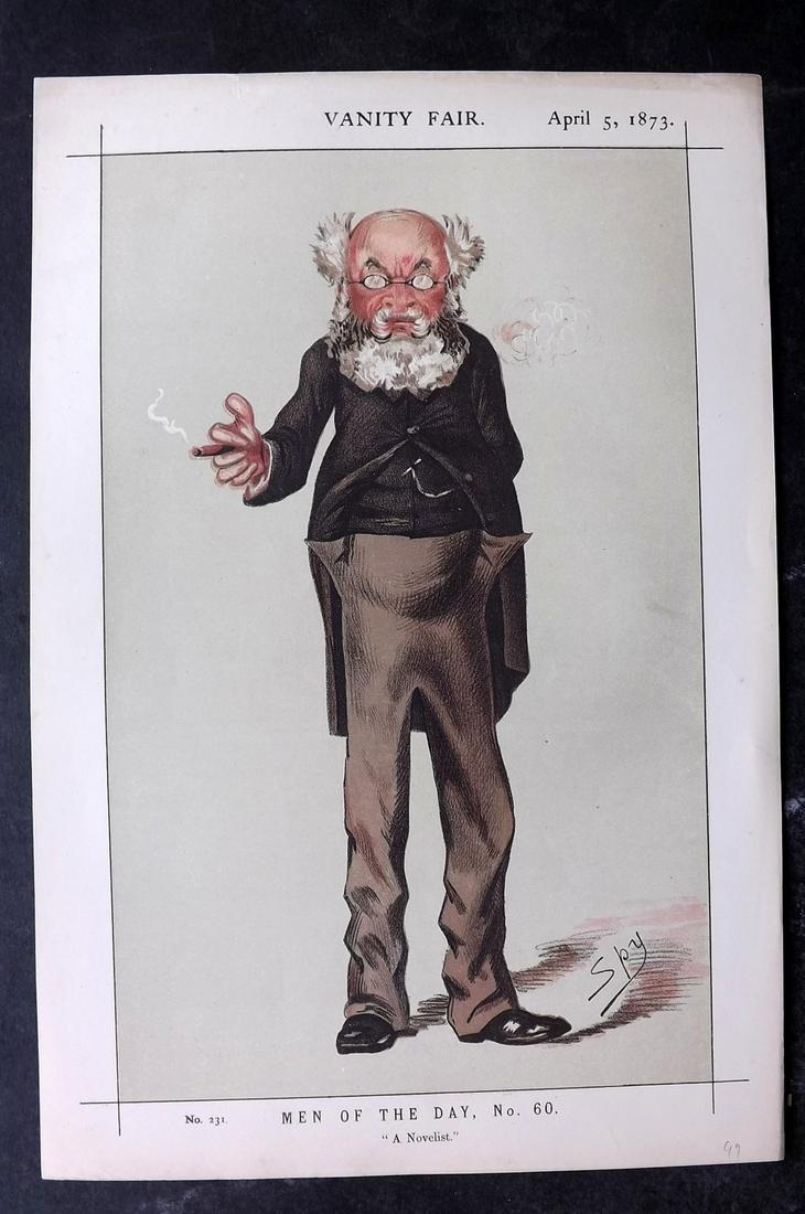 Vanity Fair Print 1873 Anthony Trollope, Literary (1 of 1)