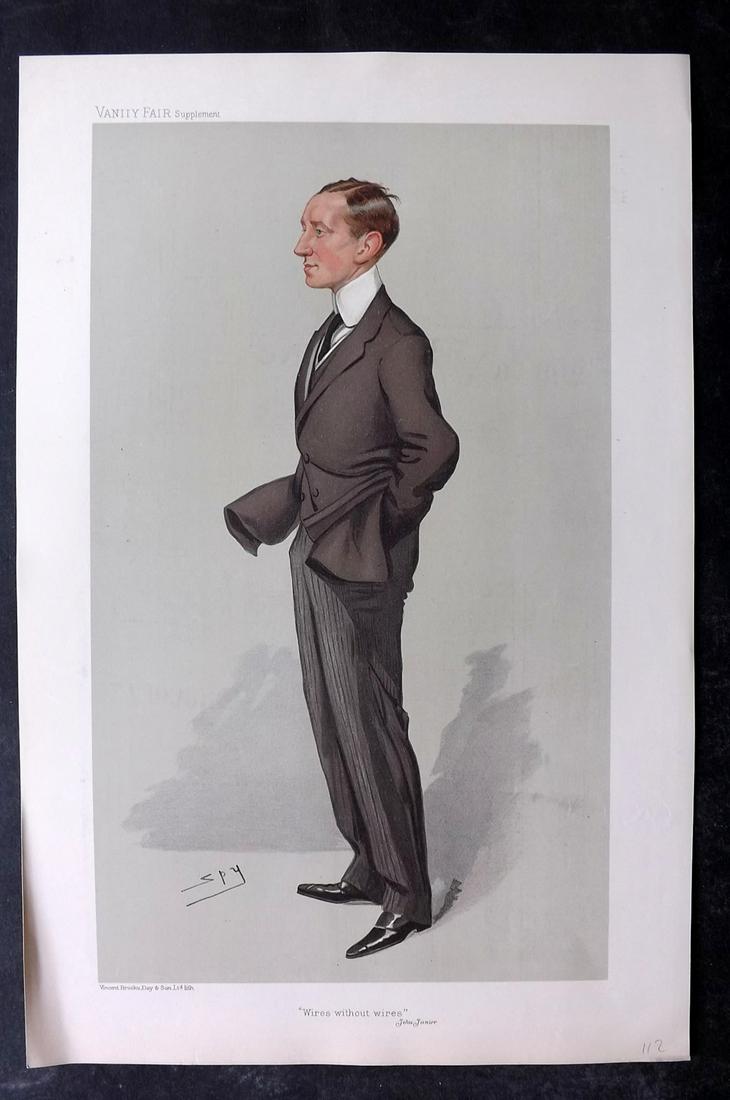 Vanity Fair Print 1905 Guglielmo Marconi, Radio (1 of 1)