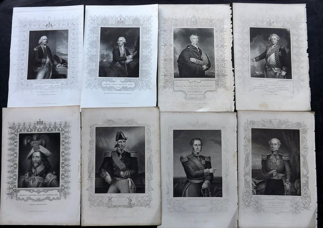 Martin, R. Montgomery 1855 Lot of 8 Steel Engraved Portraits: Steel Engravings Published 1854-55, London for "The British Colonies; Their History, Extent, Condition and Resources" by Robert Montgomery Martin. Paper Size: 11 x 7.5 inch (28 x 19cm) Good Condition