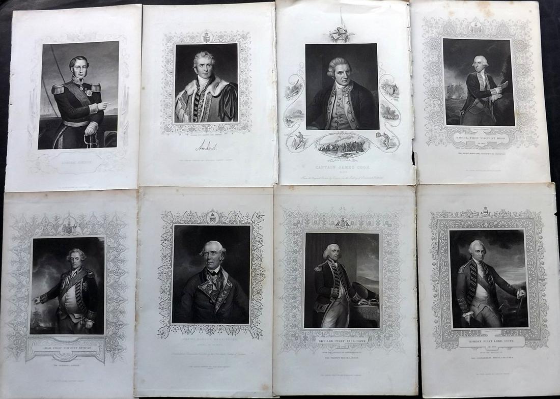 Martin, R. Montgomery 1855 Lot of 8 Steel Engraved Portraits: Steel Engravings Published 1854-55, London for "The British Colonies; Their History, Extent, Condition and Resources" by Robert Montgomery Martin. Paper Size: 11 x 7.5 inch (28 x 19cm) Good Condition