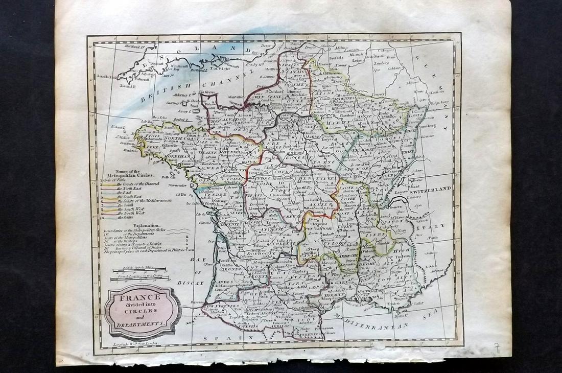 Barclay, James 1813 Map. France (1 of 2)