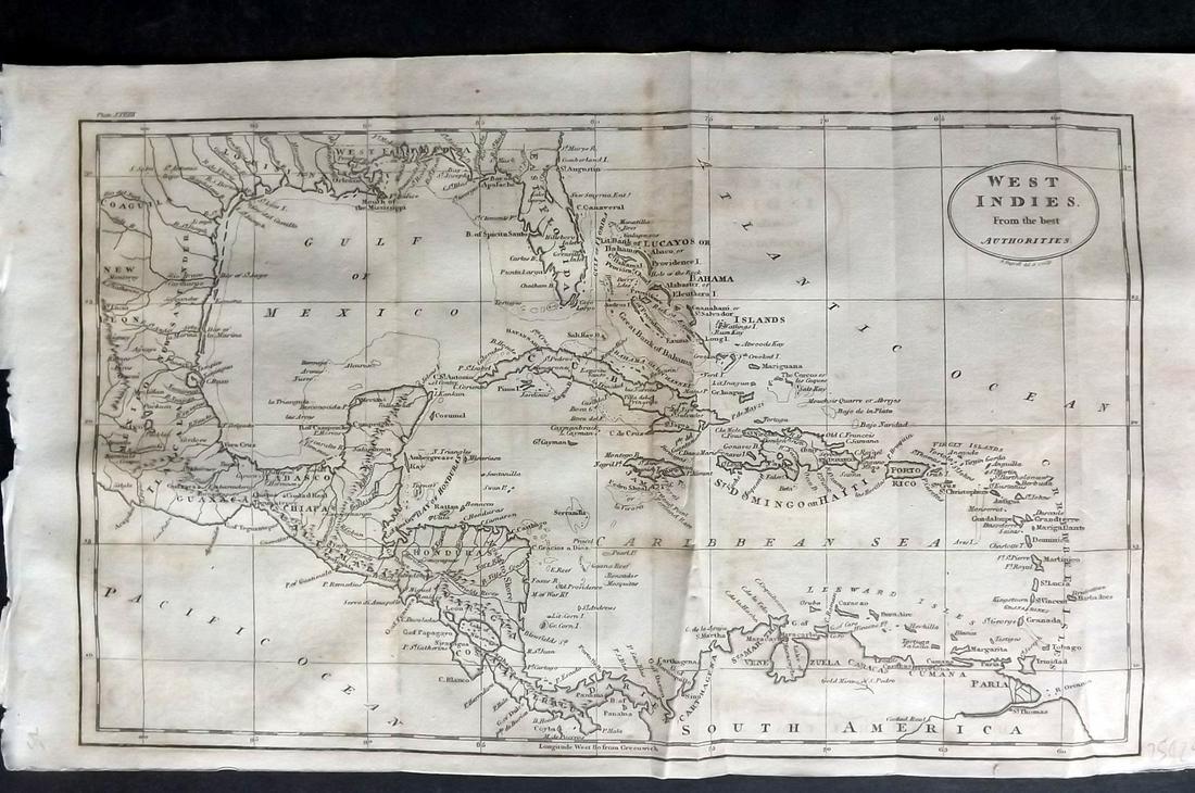 Guthrie, William 1812 Map. West Indies Caribbean (1 of 2)