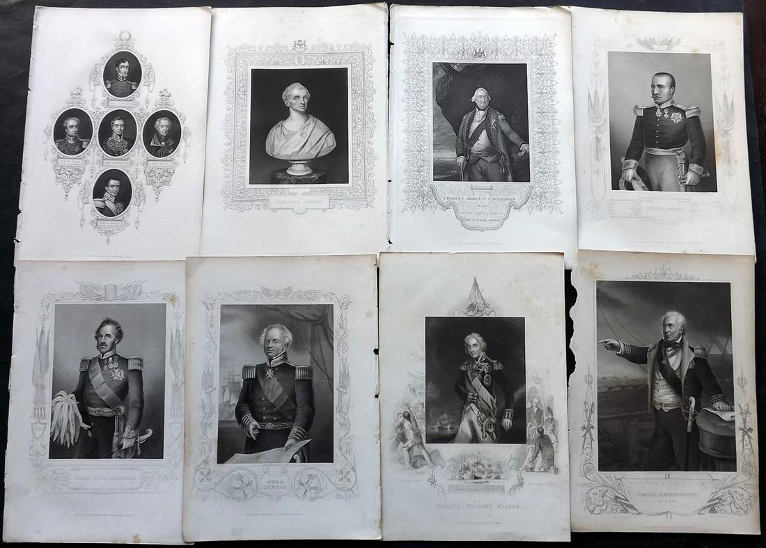 Martin, R. Montgomery 1855 Lot of 8 Steel Engraved Portraits (1 of 2)