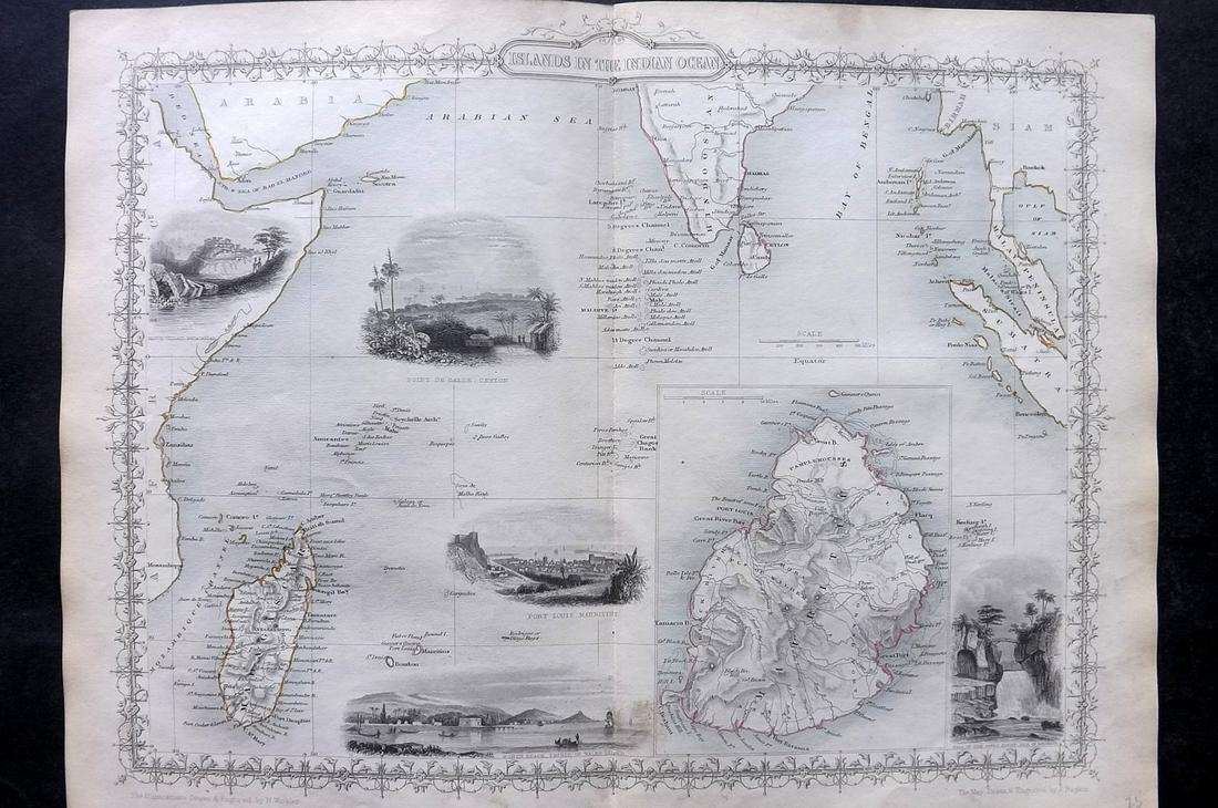 Tallis, John (Pub) 1852 Map. Islands in the Indian Ocean (1 of 2)