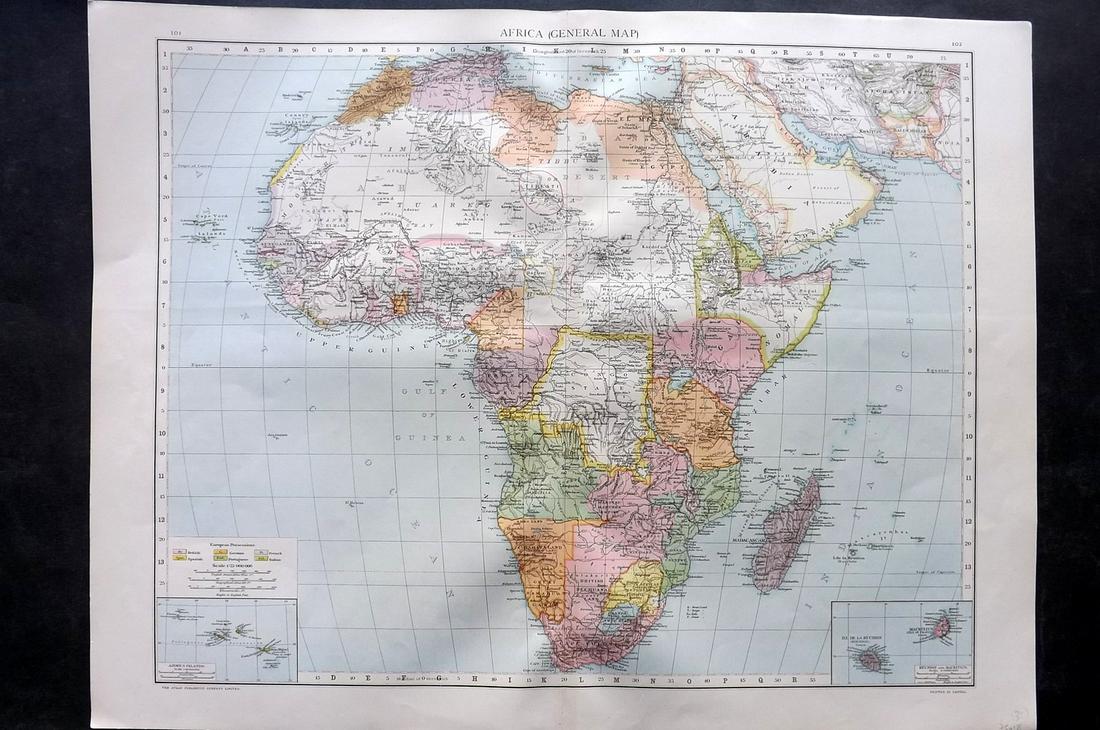 Universal Atlas 1893 LG Map. Africa Continent (1 of 2)