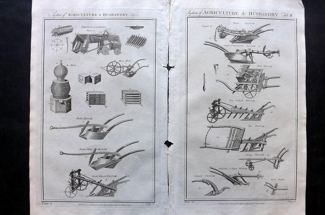 Howard, George C1790 Pair of Folio Prints. Agriculture & Husbandry (1 of 2)