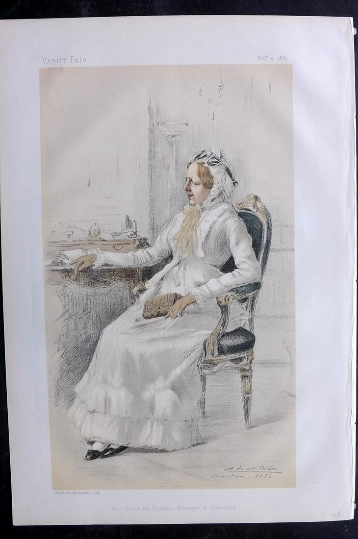 Vanity Fair Print 1883 Duchess Dowager of Cleveland (1 of 1)