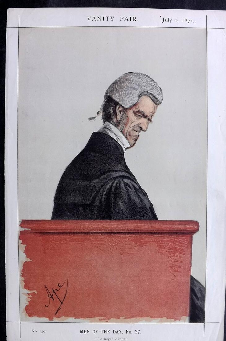 Vanity Fair Print 1871 John Shaw Lefevre, Legal (1 of 1)