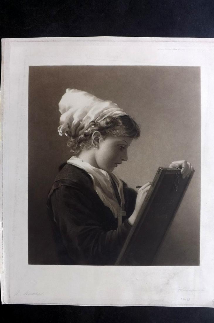 Stacpoole after Alice Havers 1875 Large Signed Mezzotint (1 of 2)