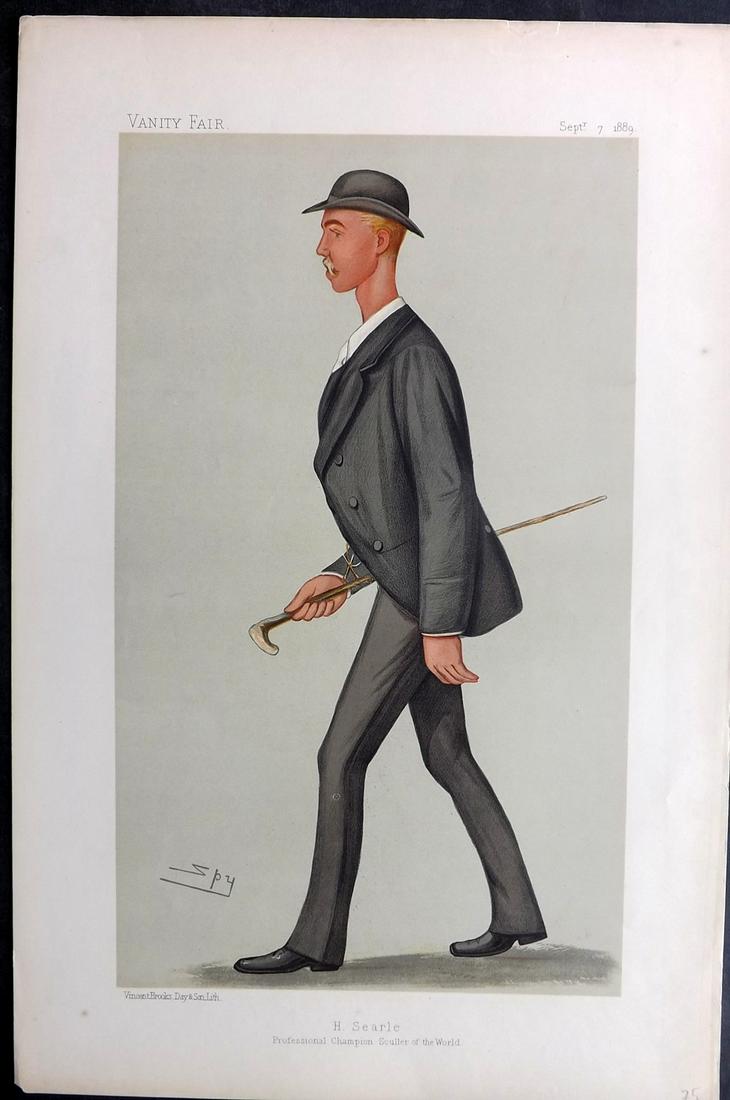 Vanity Fair Print 1889 Henry Searle, Rowing (1 of 1)