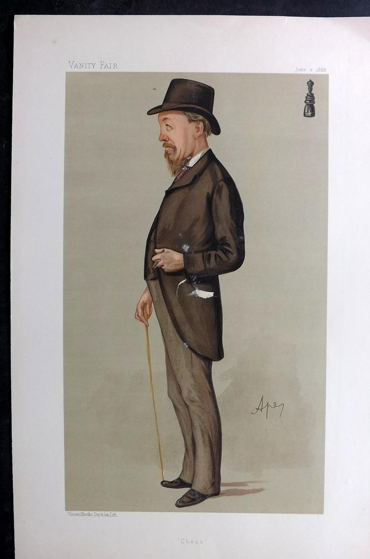 Vanity Fair Print 1888 Joseph Blackburne, Chess (1 of 1)