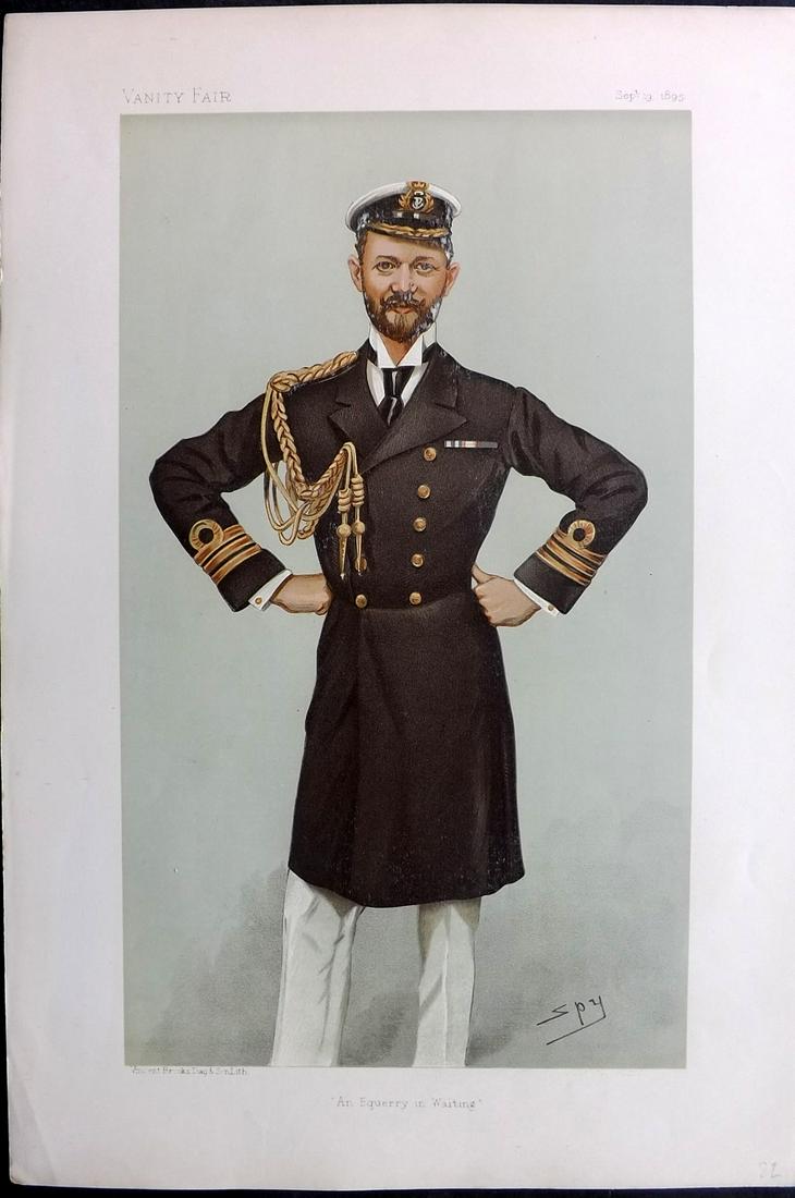 Vanity Fair Print 1895 Seymour J. Fortescue, Naval (1 of 1)