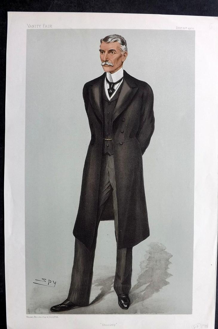 Vanity Fair Print 1902 Frederick Forestier-Walker, Gibraltar: Chromolithograph Published 1869-1914, London for "Vanity Fair" Paper Size: 15 x 10 inch (38 x 25cm) Approx. Good Condition