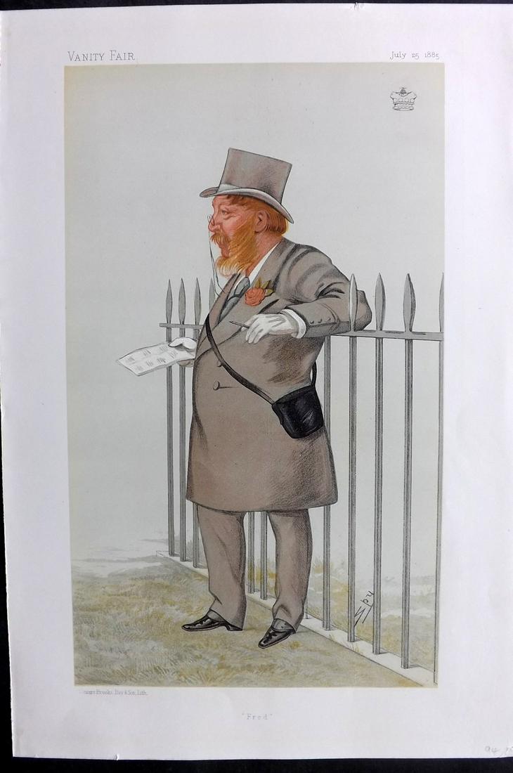 Vanity Fair Print 1885 Lord Calthorpe, Turf Devotee (1 of 1)