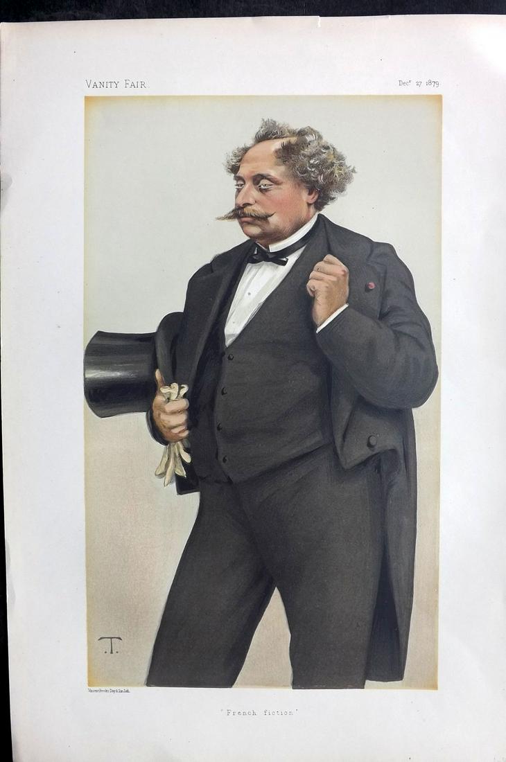 Vanity Fair Print 1879 Alexandre Fils Dumas, Literary (1 of 1)