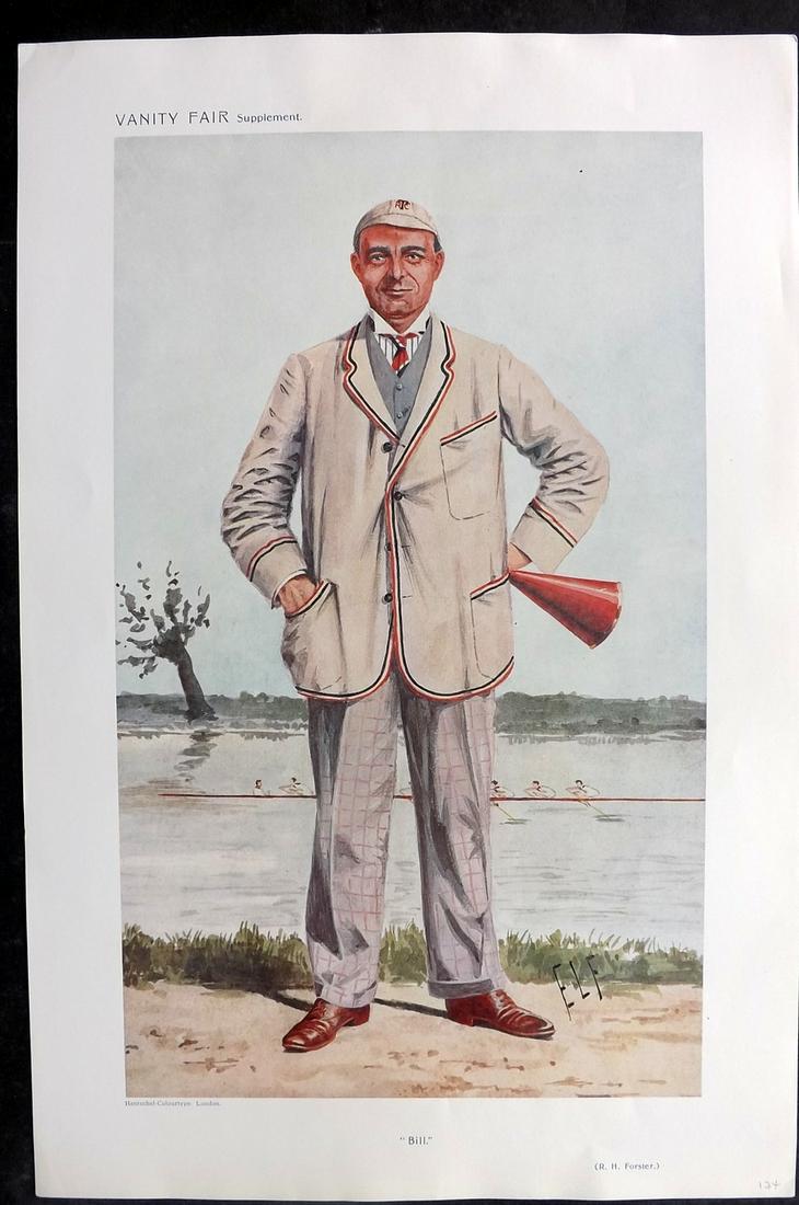 Vanity Fair Print 1910 Robert Henry Forster, Rowing (1 of 1)