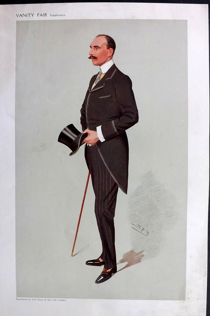 Vanity Fair Print 1908 Prince Alexander of Teck, Royal (1 of 1)