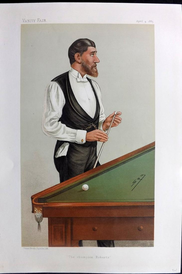 Vanity Fair Print 1885 John Ball Jnr, Billiards (1 of 1)