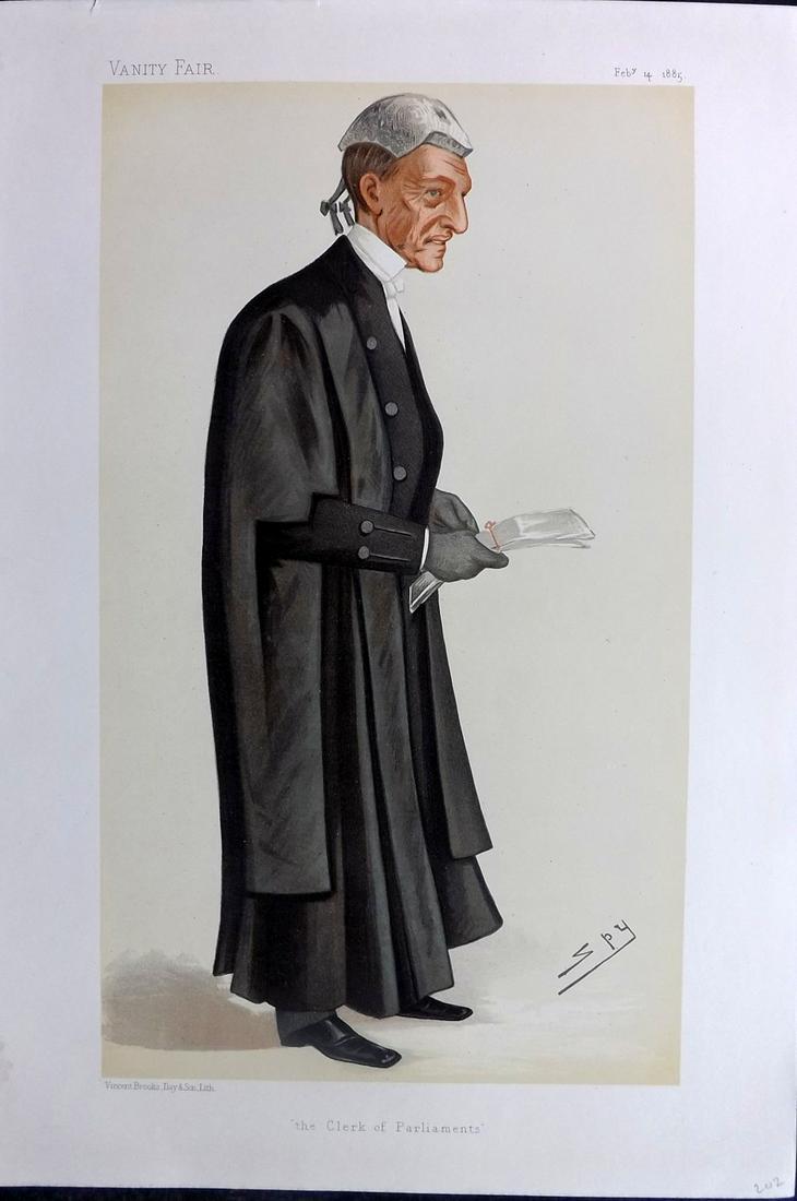 Vanity Fair Print 1885 William Rose, Legal Wigged (1 of 1)