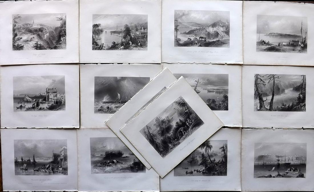 Bartlett Canada 1842 Lot of 14 Steel Engraved Views (1 of 6)