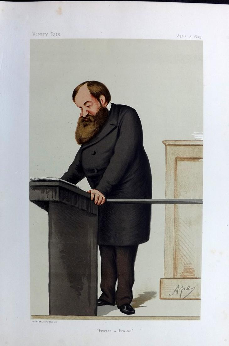 Vanity Fair Print 1875 D. L. Moody, Clergy (1 of 1)