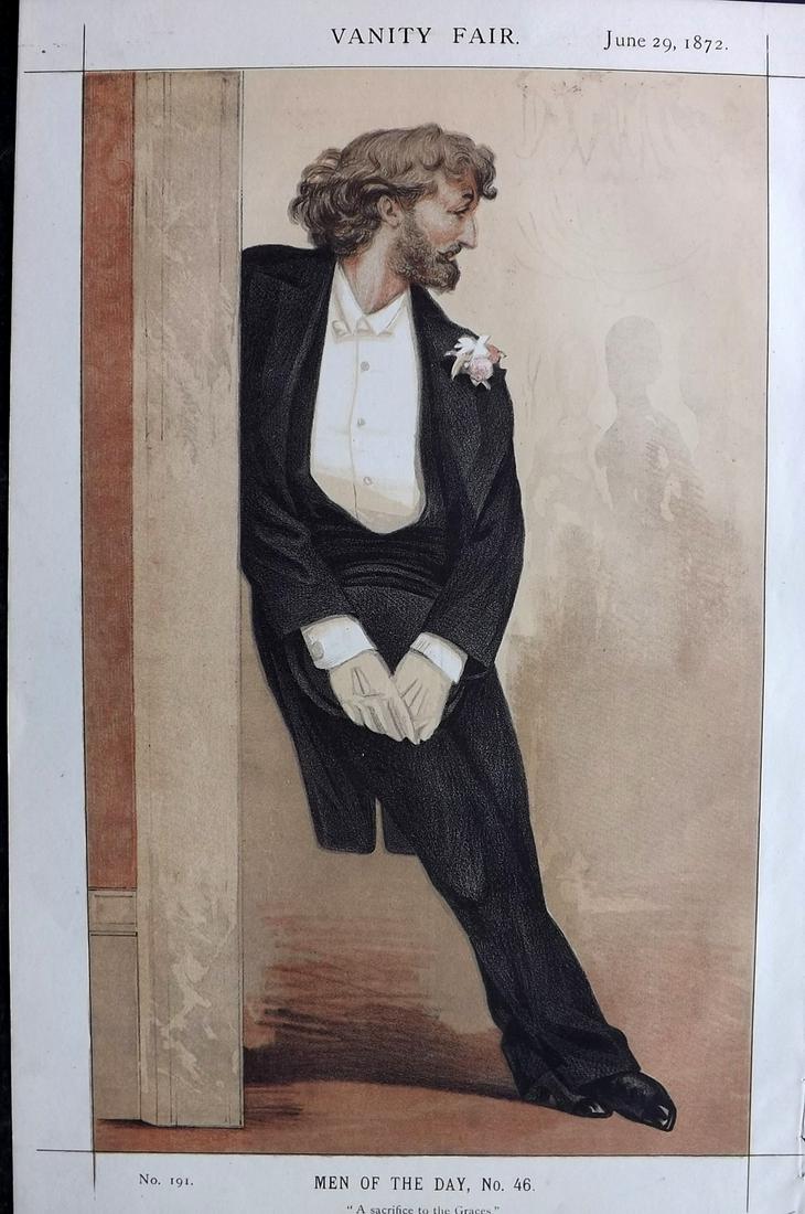 Vanity Fair Print 1872 Frederic Leighton, Artist Sculptor (1 of 1)