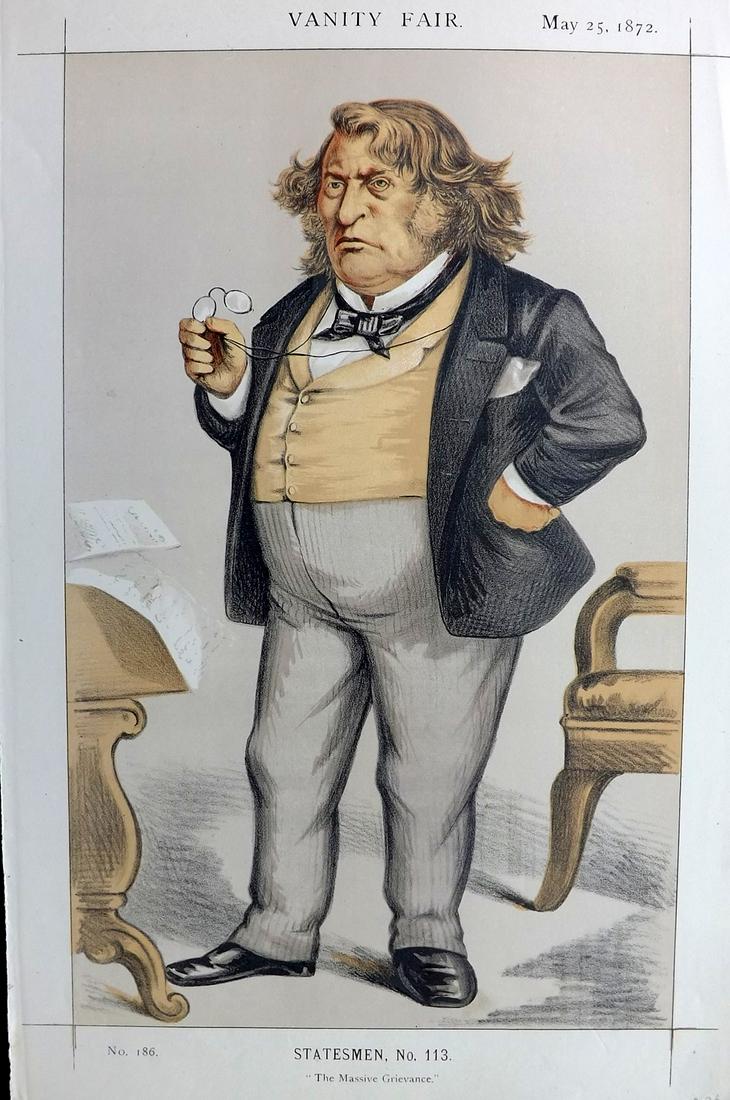 Vanity Fair Print 1872 Charles Sumner, American (1 of 1)