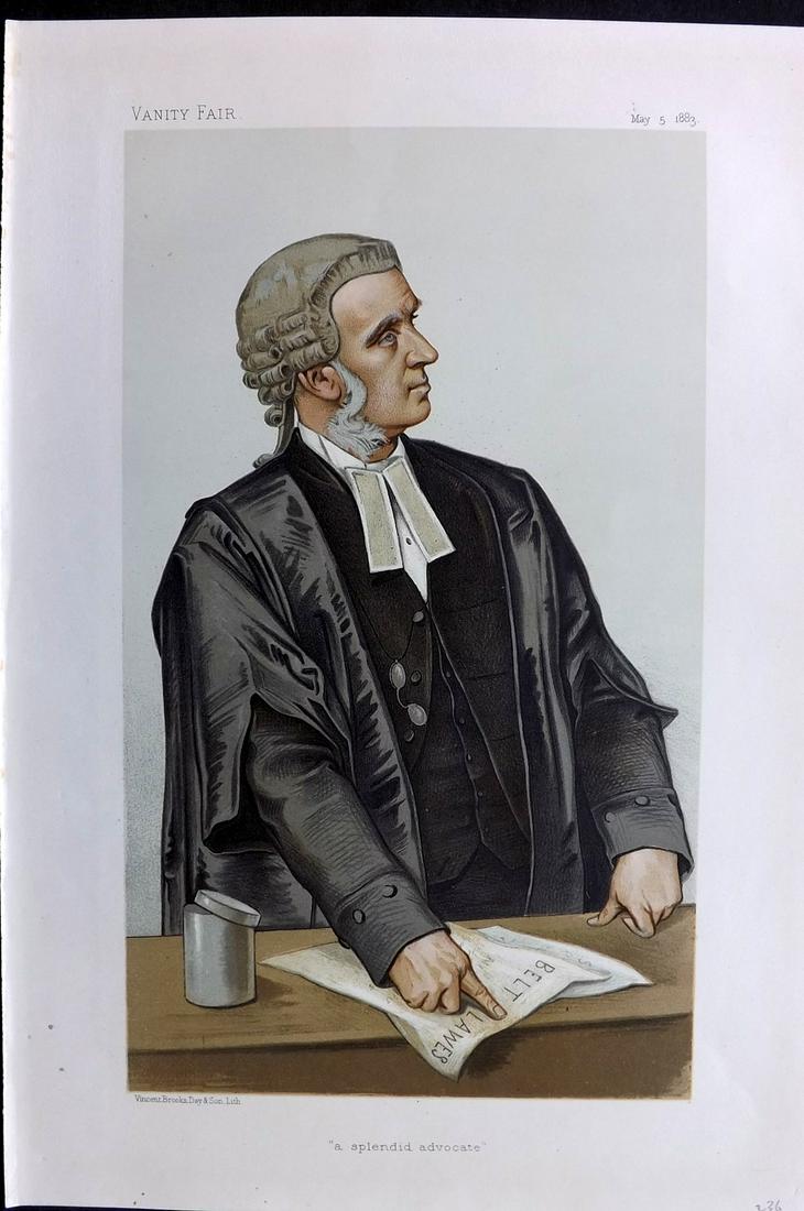 Vanity Fair Print 1883 Charles Russell QC, Legal Lawyer (1 of 1)
