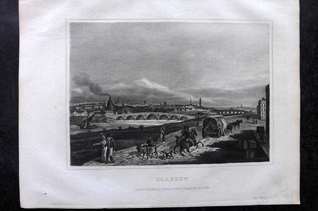 Kelly, Christopher 1836 Antique Print. Glasgow, Scotland: Copper Plate Published 1836, London for "A New and Complete System of Universal Geography" by Christopher Kelly. Maps Engraved by Findlay, Wallis and others. Paper Size: 10.5 x 8 inch (27 x 20cm) Good