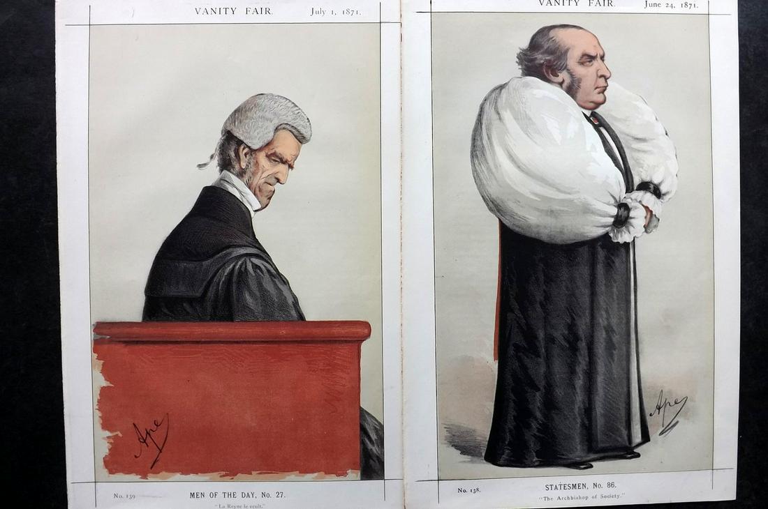 Vanity Fair Print 1871 Pair of Antique Prints (1 of 1)