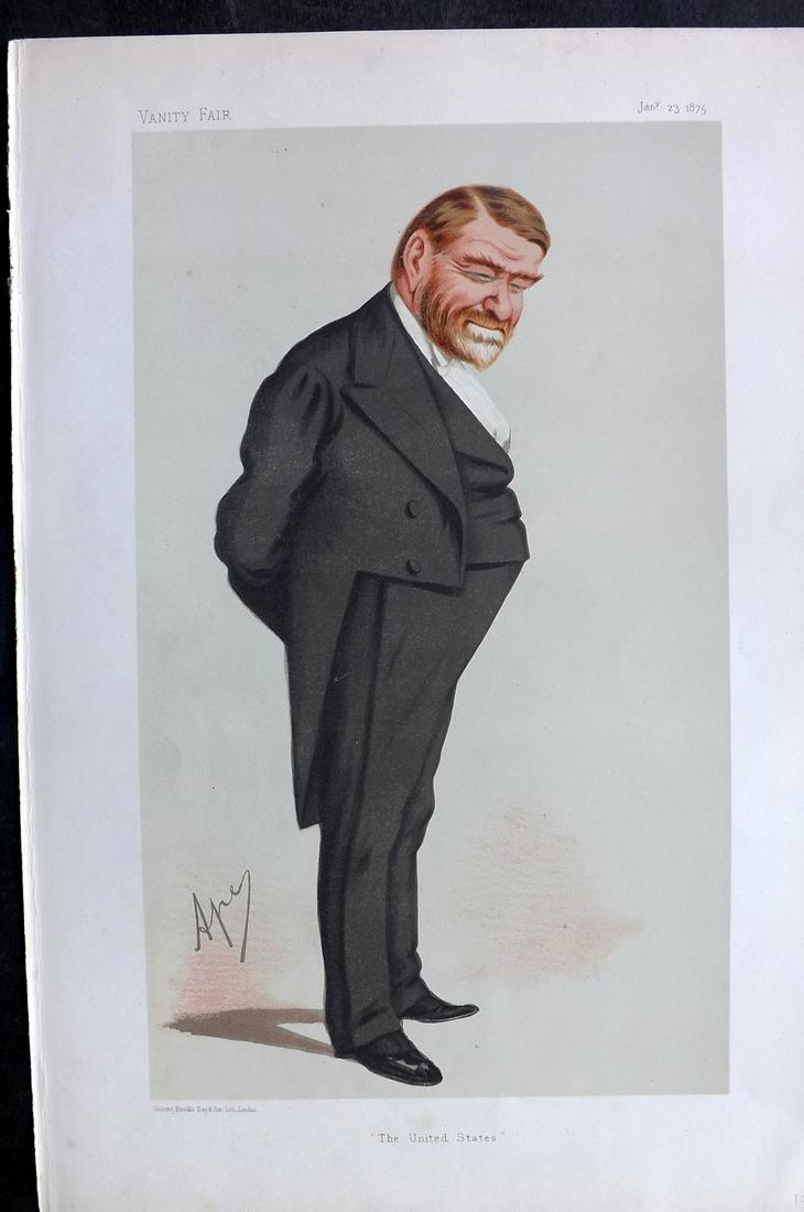 Vanity Fair Print 1875 General Robert Cumming Schenck, USA (1 of 1)
