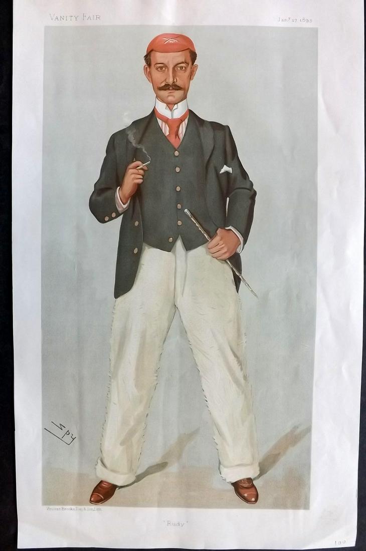 Vanity Fair Print 1895 Rudolf Chambers Lehmann, Rowing (1 of 1)