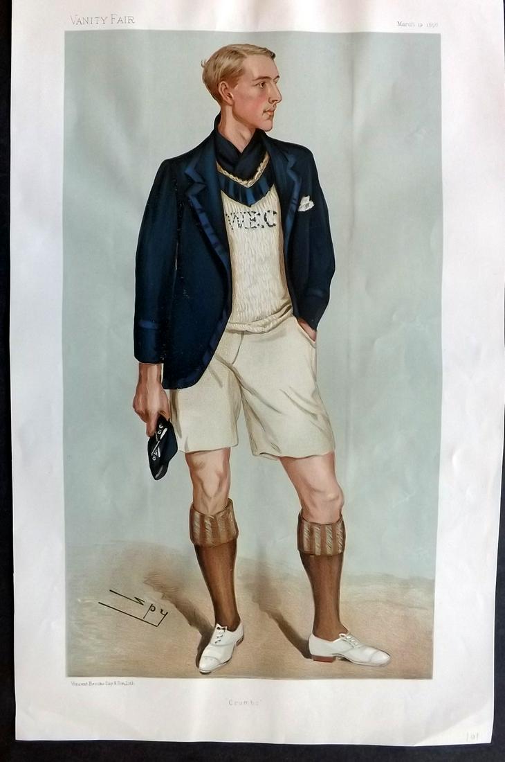 Vanity Fair Print 1896 Walter Erskine Crum, Rowing (1 of 1)